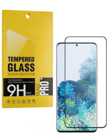 Buy the Clear Tempered Glass with Anti-Scratch Edge-to-Edge Black Rim Coverage for Galaxy S21 Plus.
