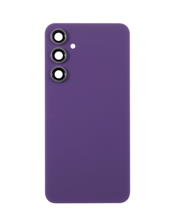 Shop the Back Glass with Camera Lens and Adhesive for Galaxy S23 FE, no logo, in purple.
