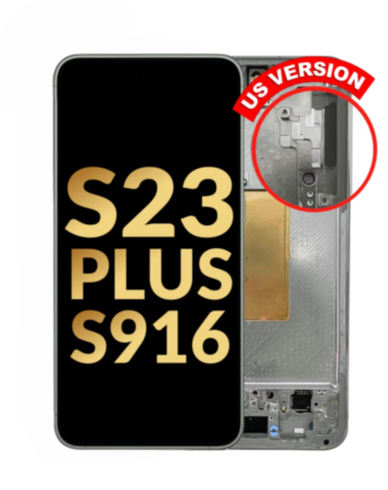 Stock up on the OLED assembly with frame for Galaxy S23 Plus 5G S916 in lime. US version, premium refurbished.