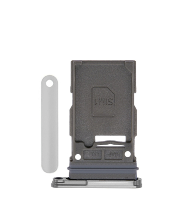 Order the Single SIM Card Tray for Galaxy S24 or S24 Plus in marble gray.

