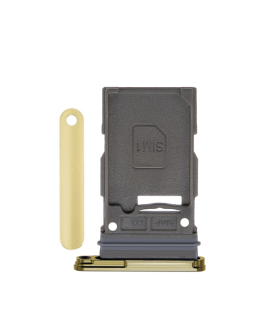 Buy the Single SIM Card Tray for Galaxy S24 or S24 Plus in amber yellow.
