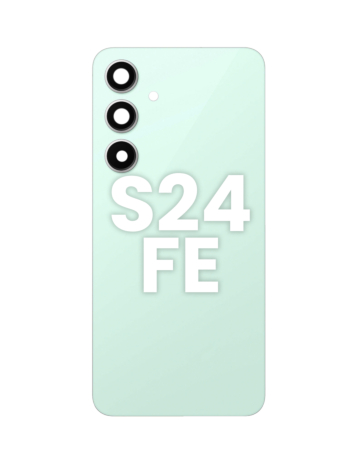 Buy the Back Glass with Adhesive for Galaxy S24 FE with no logo in Mint.
