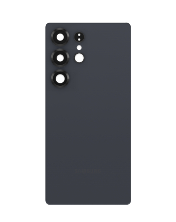 Stock up on the Back Glass with Camera Lens and Adhesive for Galaxy S25 Ultra in titanium jetblack with no logo.