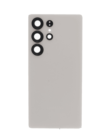 Order the Back Cover with Camera Lens and Adhesive for Galaxy S25 Ultra in titanium gray with no logo.