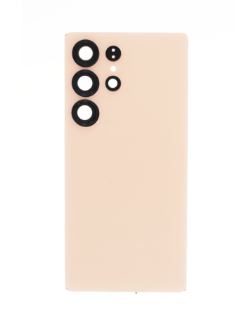 Purchase the Back Cover with Camera Lens and Adhesive for Galaxy S25 Ultra in titanium pinkgold with no logo.