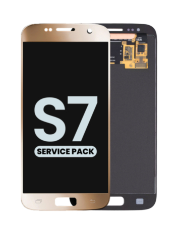 Buy the gold OLED assembly without frame for Galaxy S7 G930, service pack.