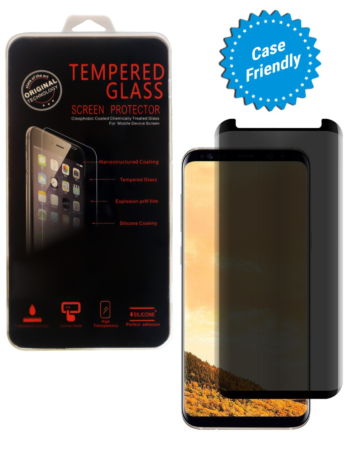 Privacy Tempered Glass for Galaxy S8 (Case Friendly / 3D Curved / Anti-Spy / 1 Piece)