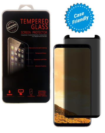 Privacy Tempered Glass for Galaxy S8 Plus (Case Friendly / 3D Curved / Anti-Spy / 1 Piece)