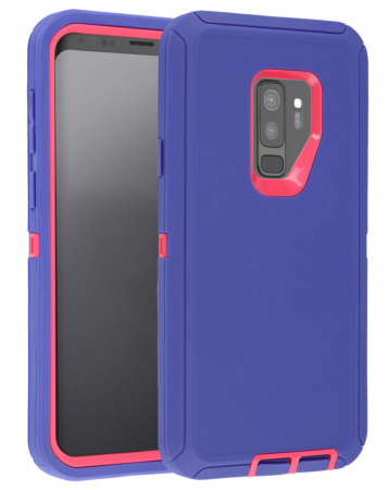 Heavy Duty Case for Galaxy S9 Plus (DARK PURPLE & PINK) (Only Ground Shipping)