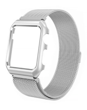 iWatch 41mm One Piece Milanese Stainless Steel Band - SILVER (Only Ground Shipping)