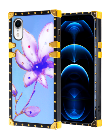 Square Case with BLUE Light Design - 2 for iPhone XR (Only Ground Shipping)