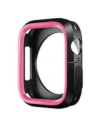 iWatch 42mm Soft Double Color Bumper - BLACK & PINK (Only Ground Shipping)