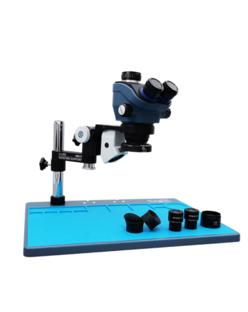 Kaisi TX-350S Plus Trinocular Stereo Microscope 7X-50X Magnification with Base Plate (Only Ground Shipping)