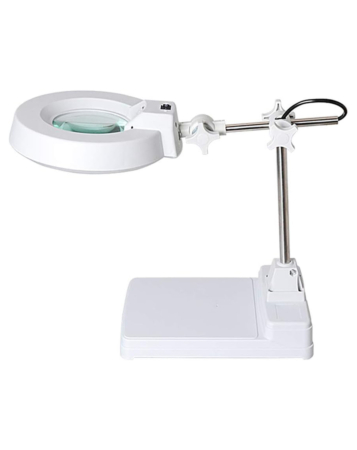 (2in1) Desktop Magnifier Lamp with LED Light and Adjustable Arm (Only Ground Shipping)