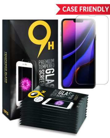 Stock up on the Clear Tempered Glass for iPhone 13 13 Pro 14 16e 2.5D Case Friendly Pack of 10.
