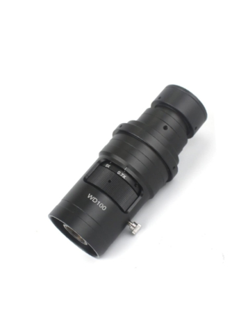 10X-200X Zoom WD100 Continuously Variable 0.7X-5X Adjustable Magnification FHD C-Mount Lens for HDMI VGA USB Microscope Camera (Only Ground Shipping)