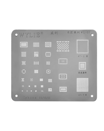 WYLIE BGA Reballing Stencil for iPhone 5G / 5C / 5S (Silver) (Not Returnable)