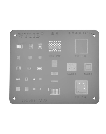 WYLIE BGA Reballing Stencil for iPhone 7 / 7P (Silver) (Not Returnable)