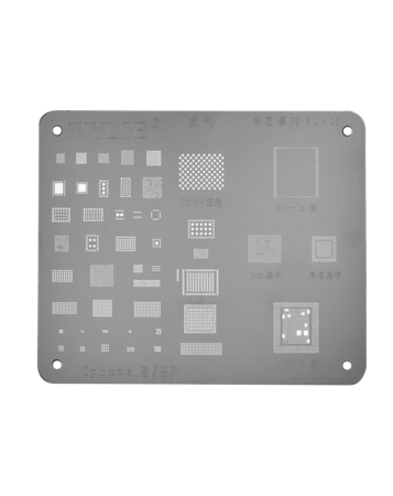 WYLIE BGA Reballing Stencil for iPhone 8 / 8 Plus (Silver) (Not Returnable)