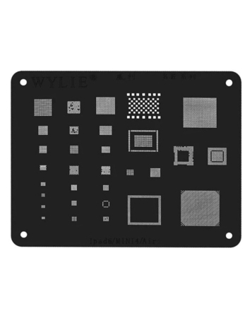 WYLIE CPU BGA Reballing Stencil for iPad 6 / Mini 4 / Air 2 (Black) (Not Returnable)