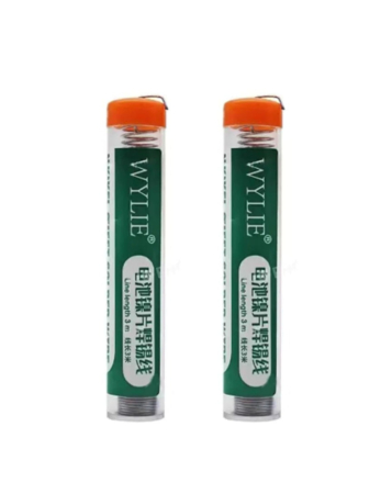 WYLIE WL-301 3M Battery Nickel Sheet Special Solder Tin Wire (2 Pcs) (Not Returnable)