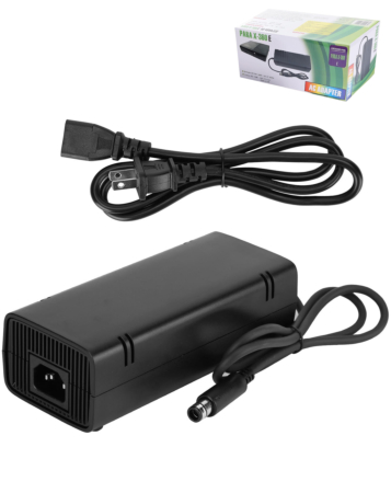 AC Adapter with US Cable for Xbox 360 E (Only Ground Shipping)
