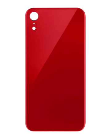 Stock up on the Back Glass with a Bigger Camera Hole for iPhone XR in Red without logo.
