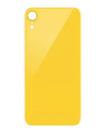 Purchase the Back Glass with a Bigger Camera Hole for iPhone XR in Yellow without logo.
