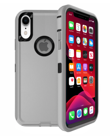 Heavy Duty Case for iPhone XR (DARK GRAY & BLACK) (Only Ground Shipping)