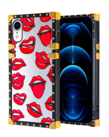 Square Case with Mirror Design - Style 10 for iPhone XR (Only Ground Shipping)