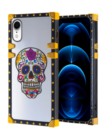 Square Case with Mirror Design - Style 3 for iPhone XR (Only Ground Shipping)