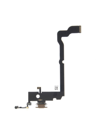 Shop the aftermarket charging port flex cable for iPhone XS in gold.