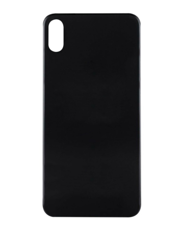 Stock up on the space gray back glass with a bigger camera hole for iPhone XS Max – no logo.