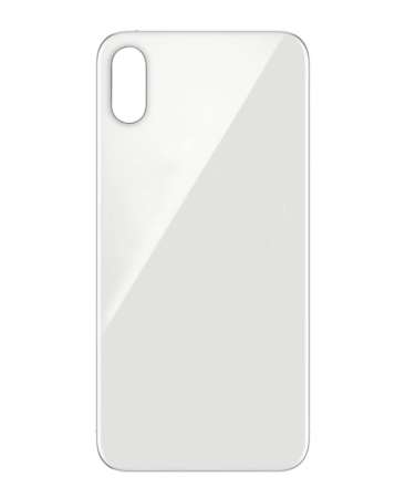 Grab the wholesale deals on the silver back glass with a bigger camera hole for iPhone XS Max – no logo.