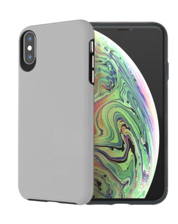 Shock Absorption Protective Dual Layer Case - SILVER for iPhone XS Max (Only Ground Shipping)