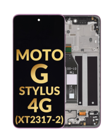 LCD Assembly with Frame for Motorola Moto G Stylus 4G (XT2317-2 / 2023) (PINK) (Premium)