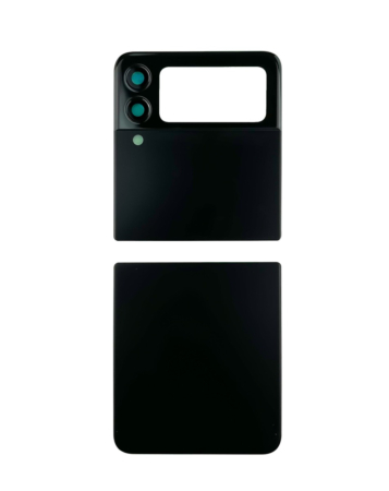 Back Glass for Galaxy Z Flip 3 F711 (2 Piece Set) (NO LOGO) (BLACK)