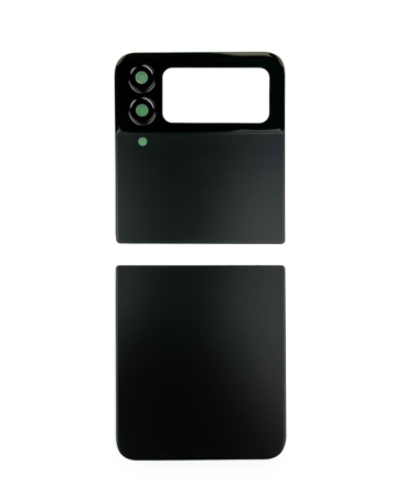 Back Glass for Galaxy Z Flip 4 F721 (2 Piece Set) (NO LOGO) (BLACK)