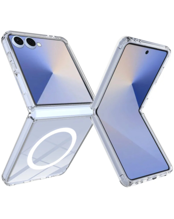 Galaxy Z Flip 7 Wireless Charging Case - CLEAR (Full Bottom Close) (Only Ground Shipping)