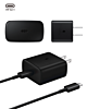 Super Fast USB-C Wall Adapter /w USB C-C Charging Cable (3ft) (45W) (BLACK) (Only Ground Shipping)