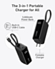 Anker Powercore Fusion Power Bank with Built-In USB-C Cable & Digital Display (5000 mAh / 30W) (BLACK) (Only Ground Shipping)