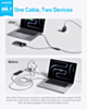Anker Braided 2-in-1 USB C-C Charging Cable (4ft) (BLACK) (Only Ground Shipping)