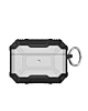 AirPods Pro (2nd Gen) Hard Plastic Transparent Case with Keychain - WHITE (Only Ground Shipping)
