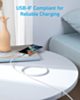 Anker 322 USB C-C Braided Charging Cable (WHITE) (6ft) (60W) (Only Ground Shipping)