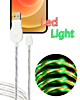 Visible USB A-L Non-MFI Glowing LED Fast Charging Cable (GREEN & RED) (3ft) (10W) (Only Ground Shipping)