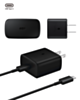 Super Fast USB-C Wall Adapter /w USB C-C Charging Cable (3ft) (45W) (BLACK) (Only Ground Shipping)