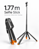 Auto Pop-Up 360° Rotating Selfie Stick Tripod (Black) (Only Ground Shipping)