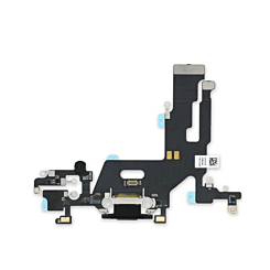 Purchase the Charging Port Flex Cable for iPhone 11 in black, aftermarket version.