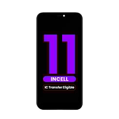 Purchase the LCD Assembly with Steel Plate for iPhone 11, aftermarket Incell QV7, IC transfer eligible.