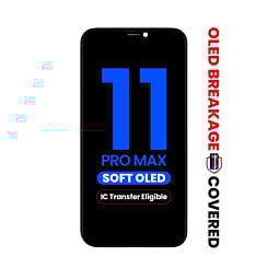 Grab the wholesale deals on the OLED assembly for iPhone 11 Pro Max, aftermarket QV8/soft, IC transfer eligible, with exclusive OLED breakage warranty.